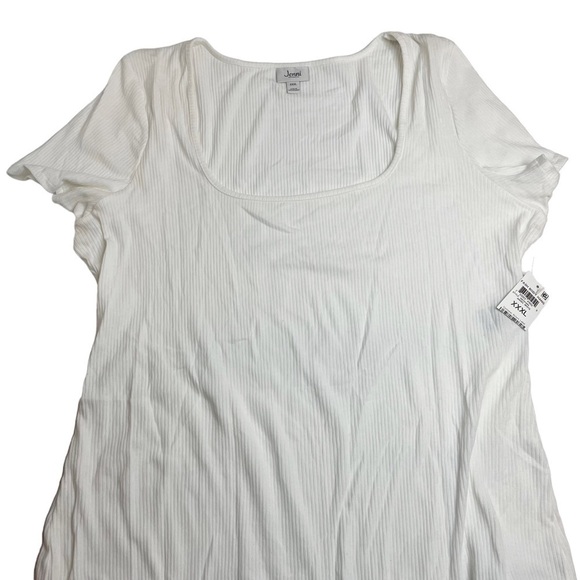 Jenni Square Neck Ribbed Bodysuit Angel White XXXL New - Picture 3 of 8